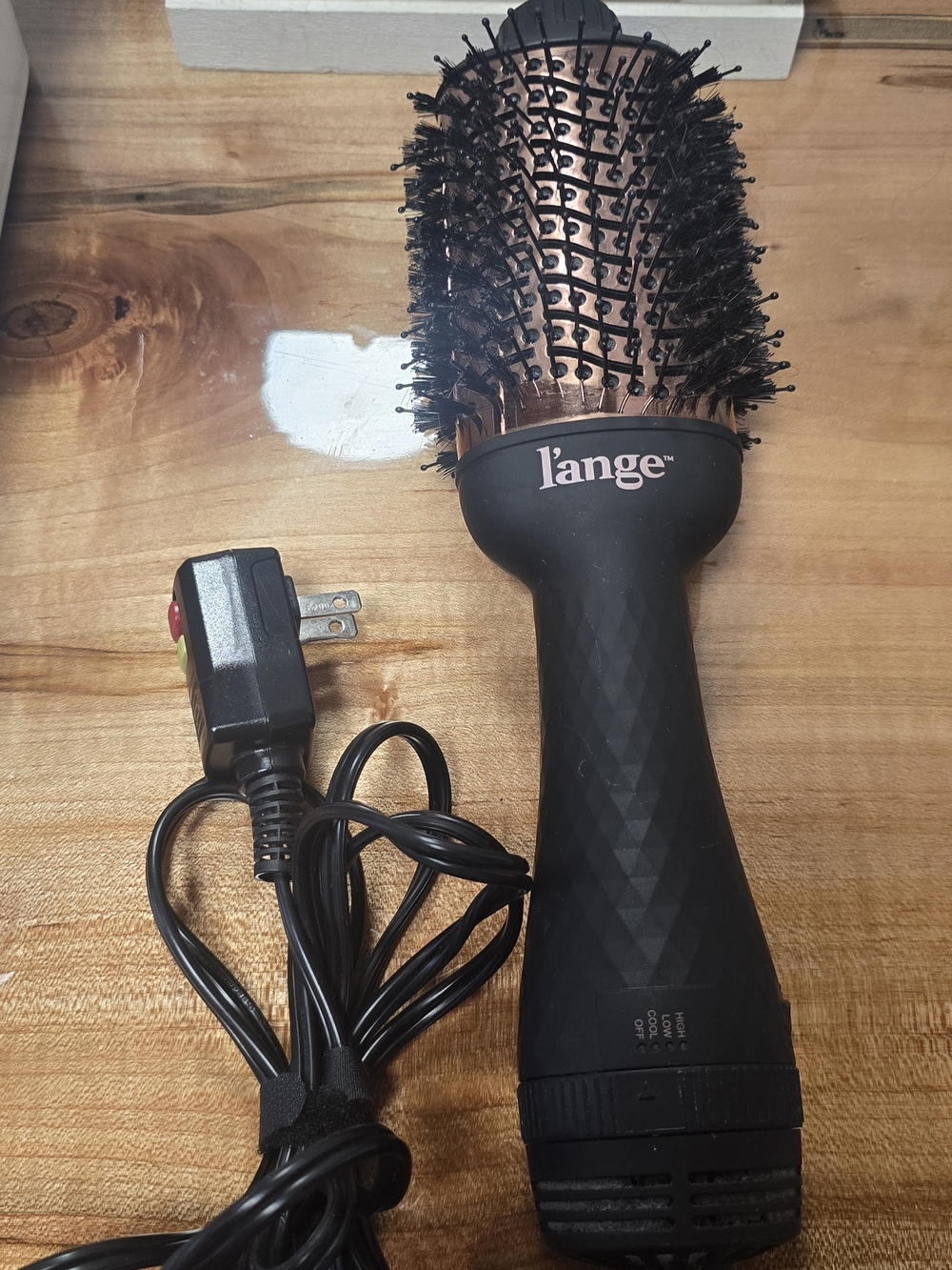 Lange Black and Rose Gold Hot Air Styling Brush